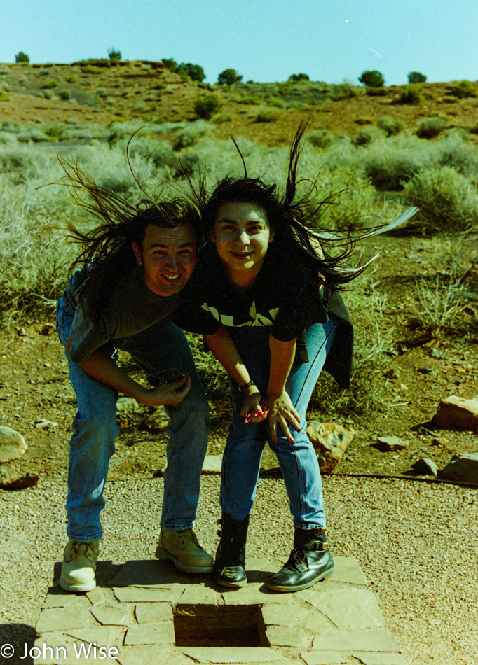 Axel Rieke and Ruby Alvarez at Wupatki National Monument in Arizona