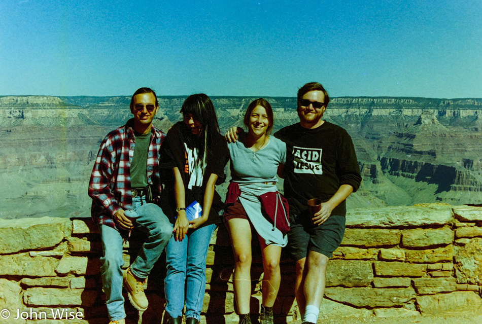 Axel Rieke, Ruby Alvarez, Caroline Wise and John Wise at the Grand Canyon National Park in Arizona