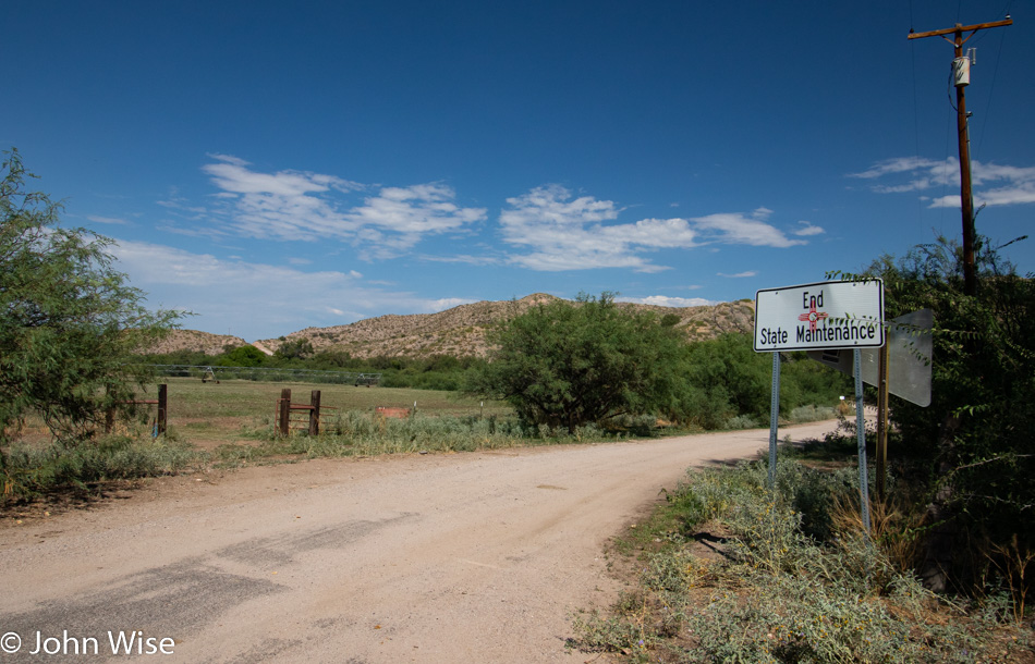 At the end of the road in Redrock, New Mexico