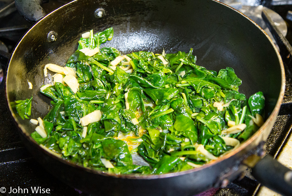 Burmese Spinach and Fermented Bamboo Shoots