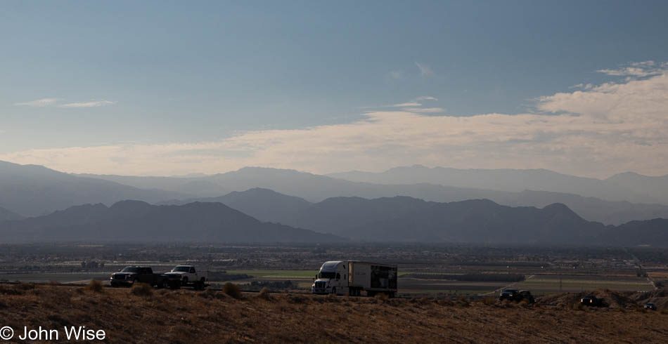 Driving west on Interstate 10 in California