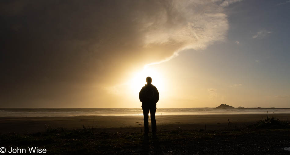 Caroline Wise on the beach at Crescent City, California