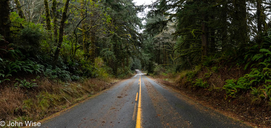 Road near Pistol River in Southern Oregon