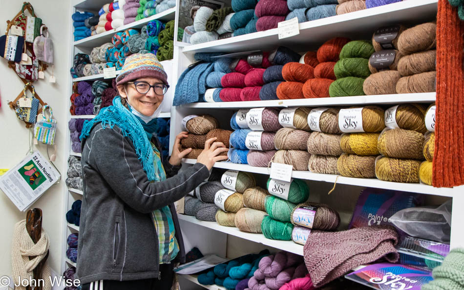 Caroline Wise at The Wool Company in Bandon, Oregon