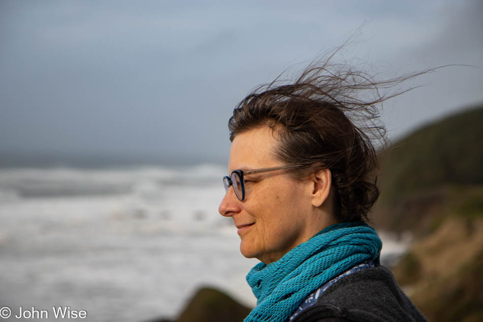 Caroline Wise at Ocean Haven south of Yachats, Oregon