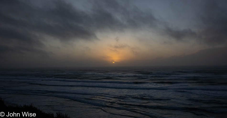 Sunset from Ocean Haven south of Yachats, Oregon