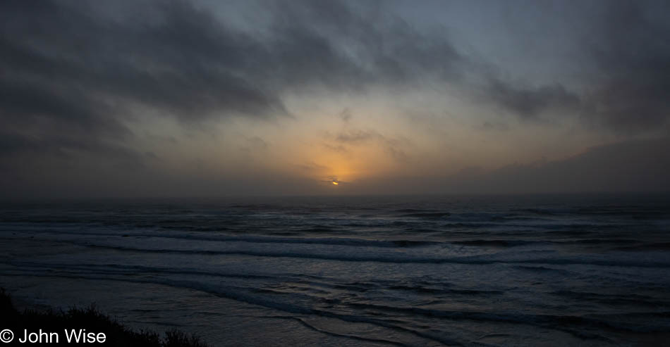 Sunset from Ocean Haven south of Yachats, Oregon