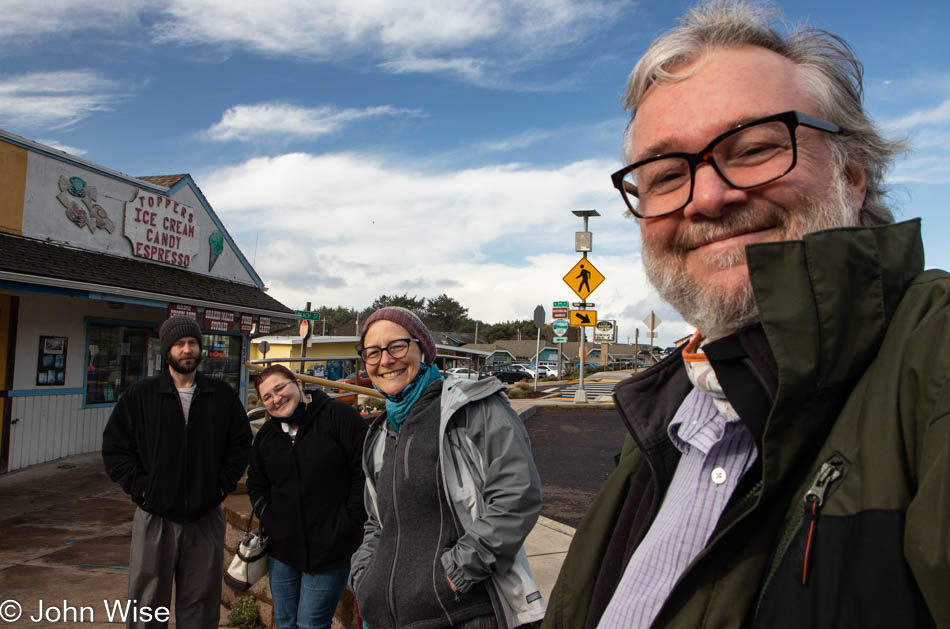 Brandon and Amanda Horton with Caroline and John Wise in Yachats, Oregon