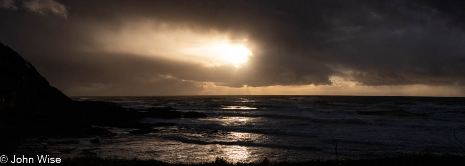 Sunset at Neptune State Park on the Oregon Coast