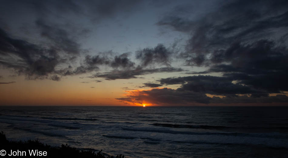 Sunset at Ocean Haven in Yachats, Oregon