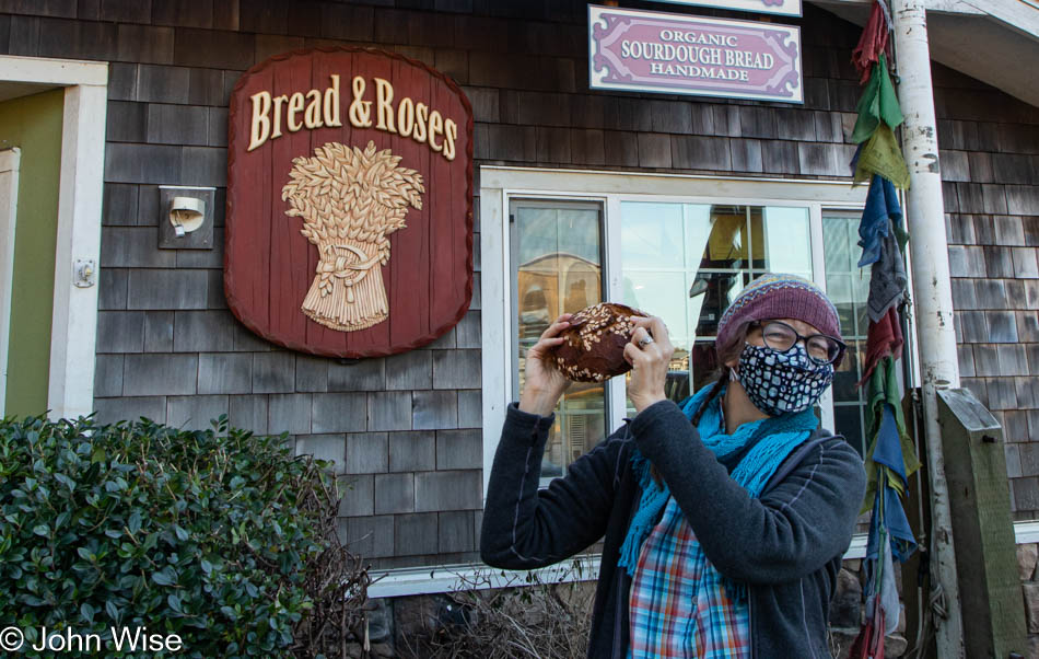 Caroline Wise at Bread & Roses Bakery in Yachats, Oregon