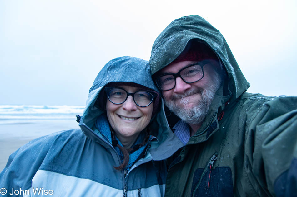 Caroline Wise and John Wise at Moolack Beach in Newport, Oregon