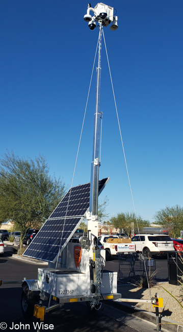 Parking lot mobile security camera in Phoenix, Arizona