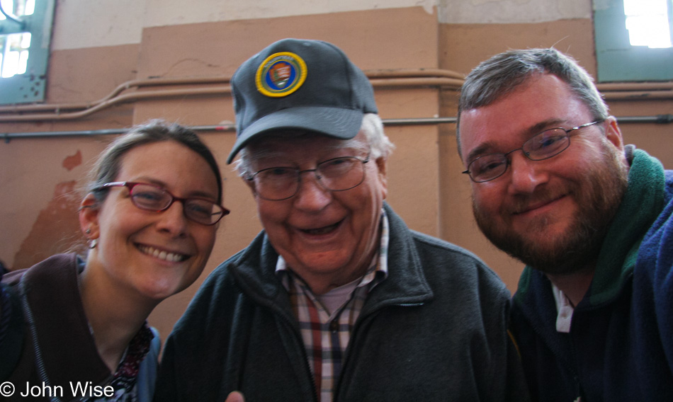 Caroline Wise, John Hernon, and John Wise at Alcatraz Prison in San Francisco, California