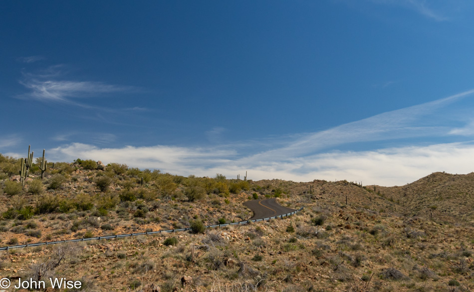 On the road to Bumble Bee, Arizona