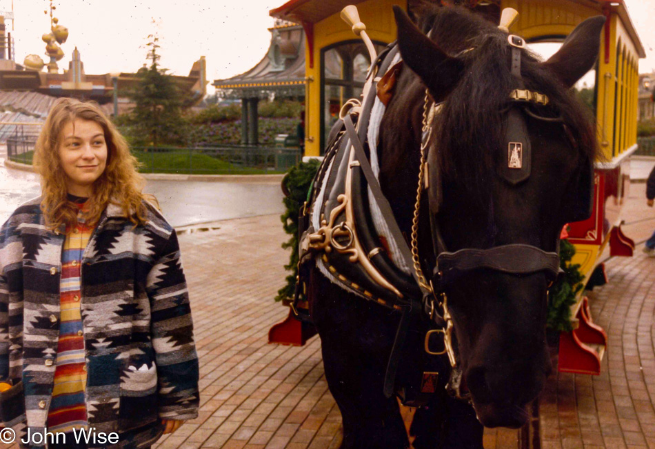 Caroline Engelhardt at Euro Disney 12 December 1992 Paris, France