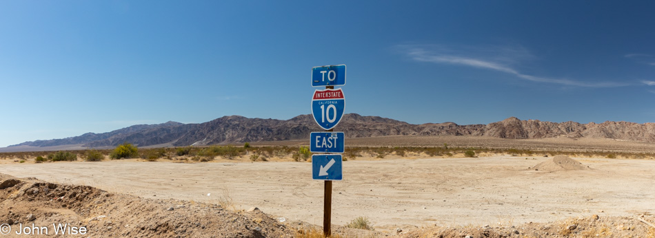 Traveling Interstate 10 in Southern California