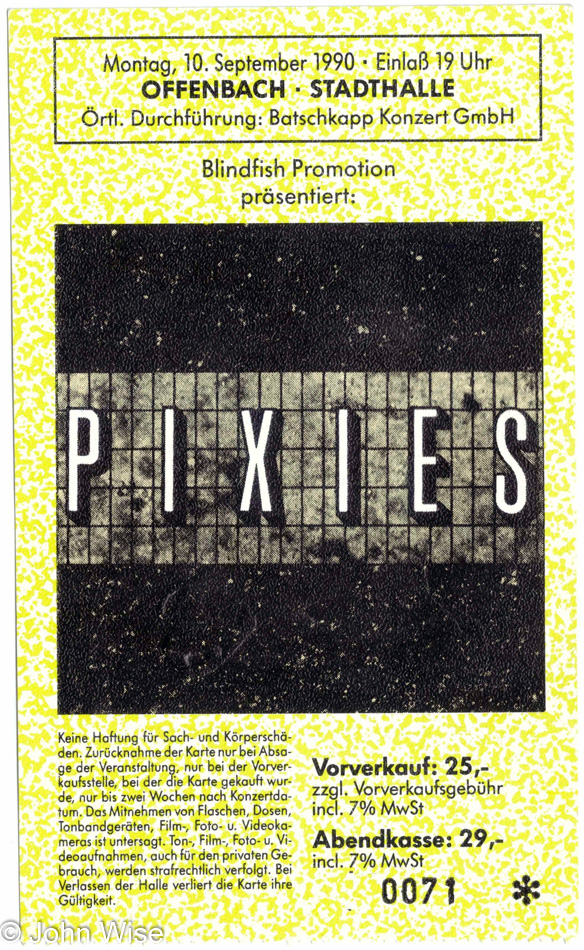 Pixies 10 September 1990 in Offenbach, Germany