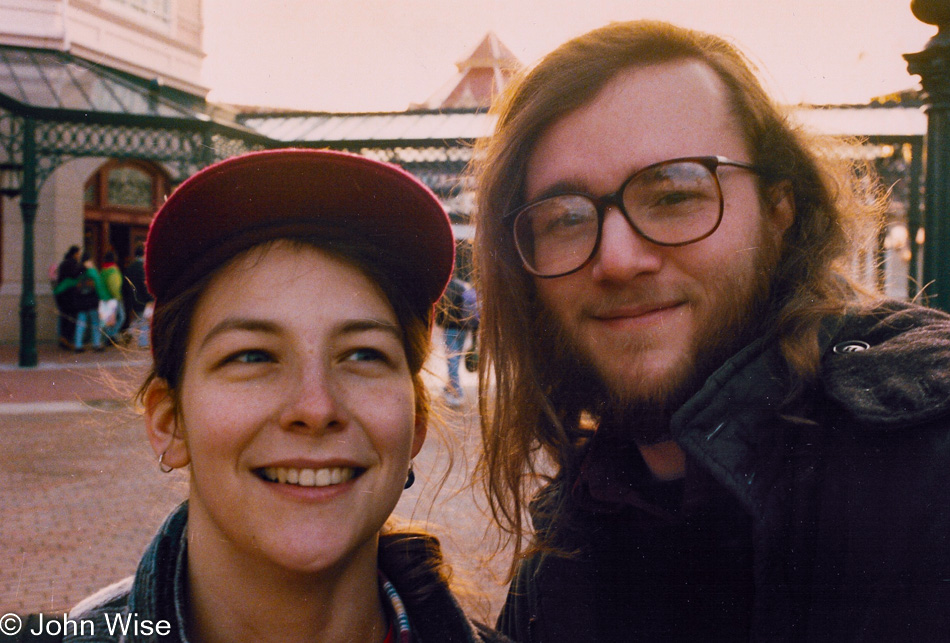 Caroline Engelhardt and John Wise at Euro Disney in Paris, France