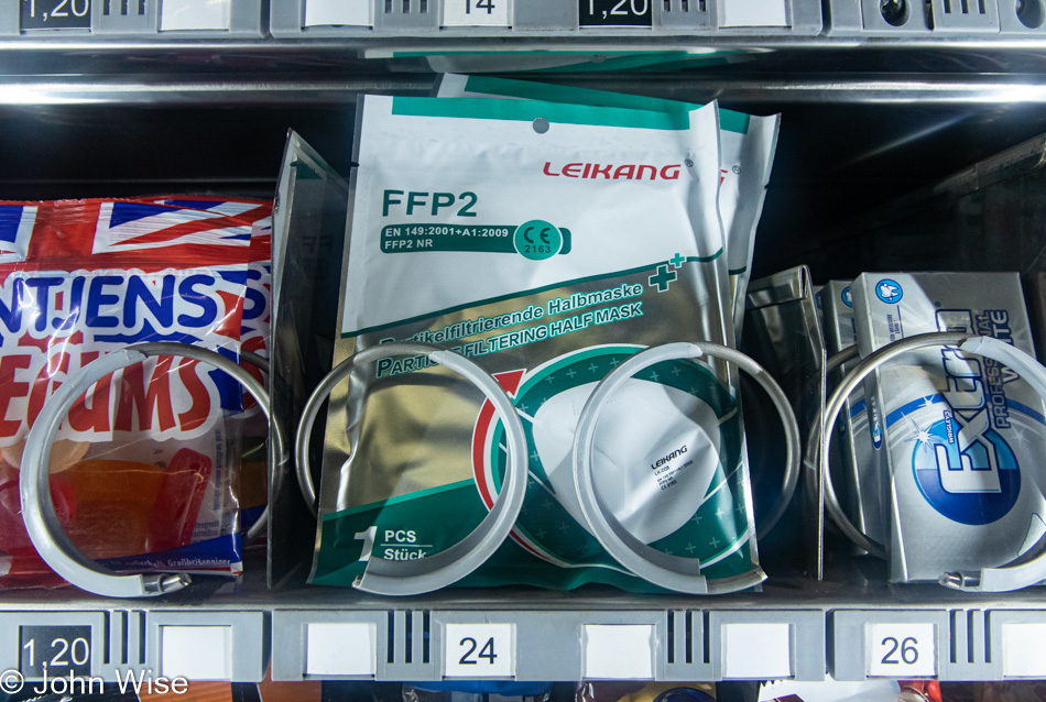 Medical Mask in Vending Machine from Frankfurt, Germany