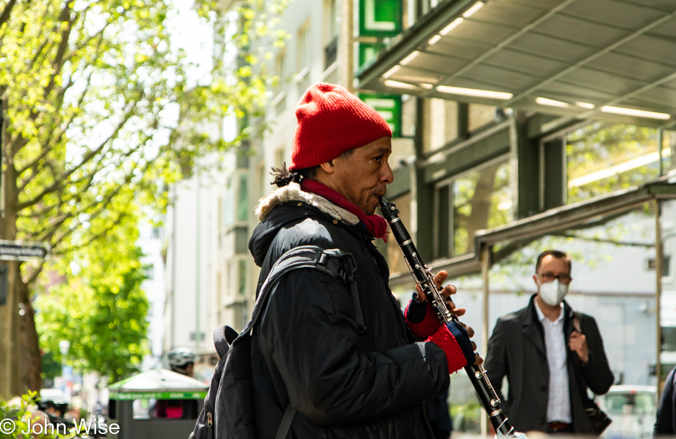 Busker in Frankfurt, Germany