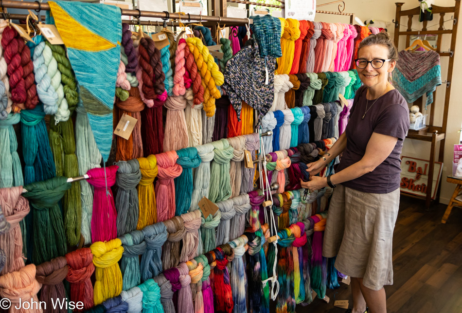 Caroline Wise at Bells & Skeins Yarn Store Cambria, California