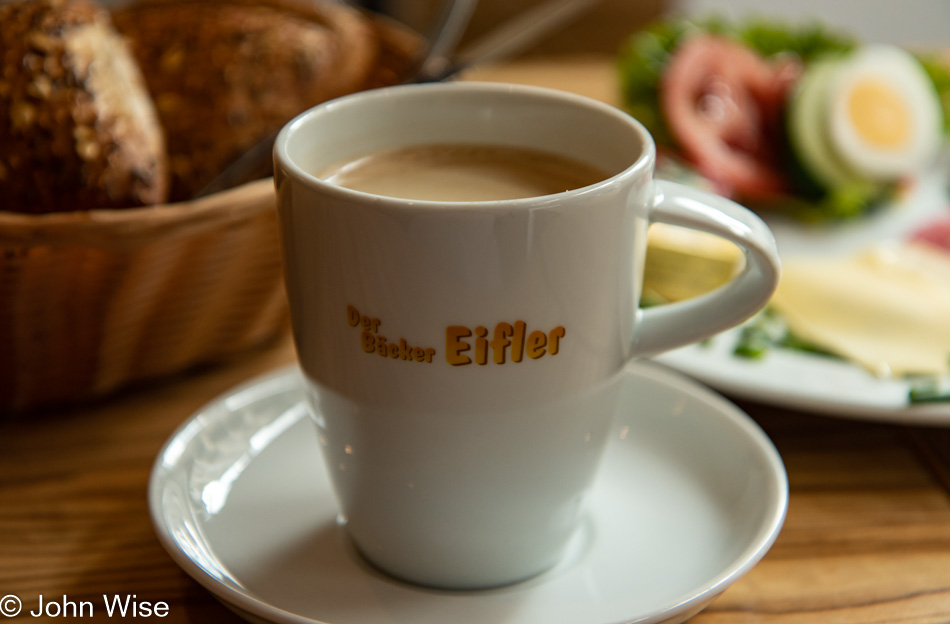 Breakfast at Eifler Bakery in Frankfurt, Germany