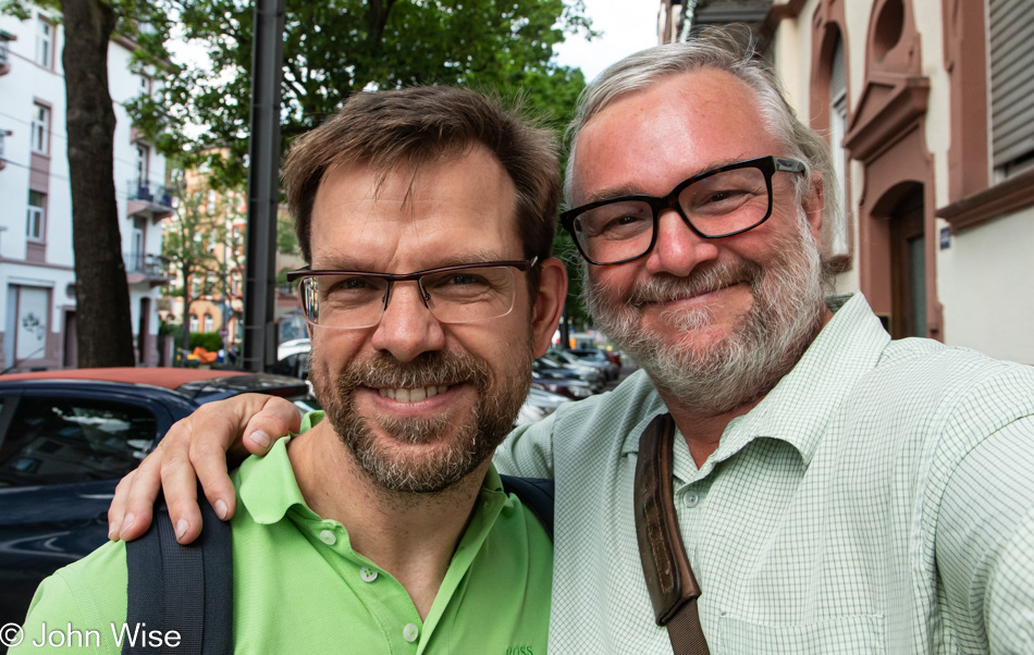 Klaus Engelhardt and John Wise in Frankfurt, Germany