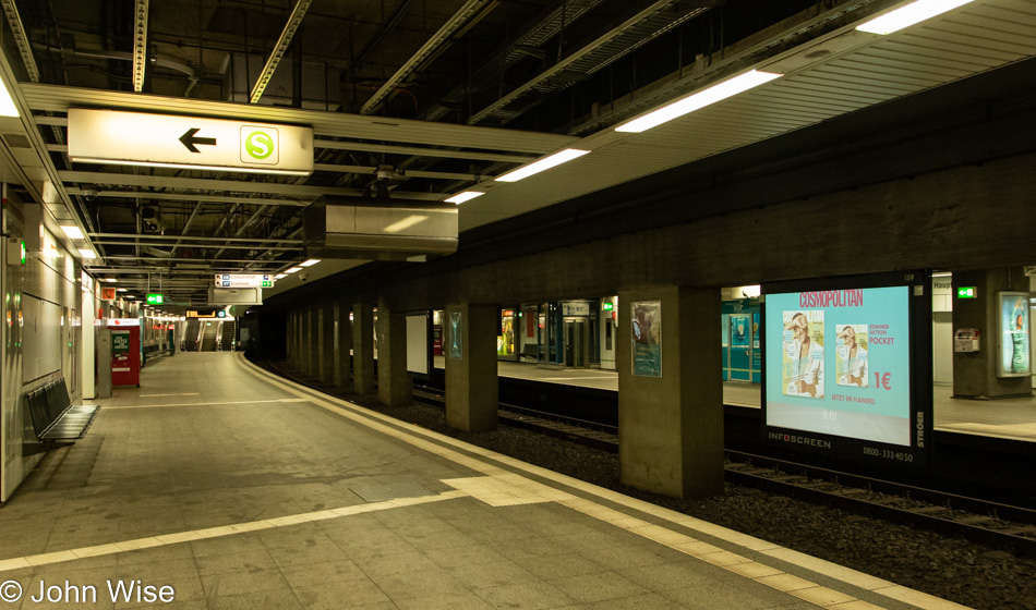Subway platform in Frankfurt, Germany
