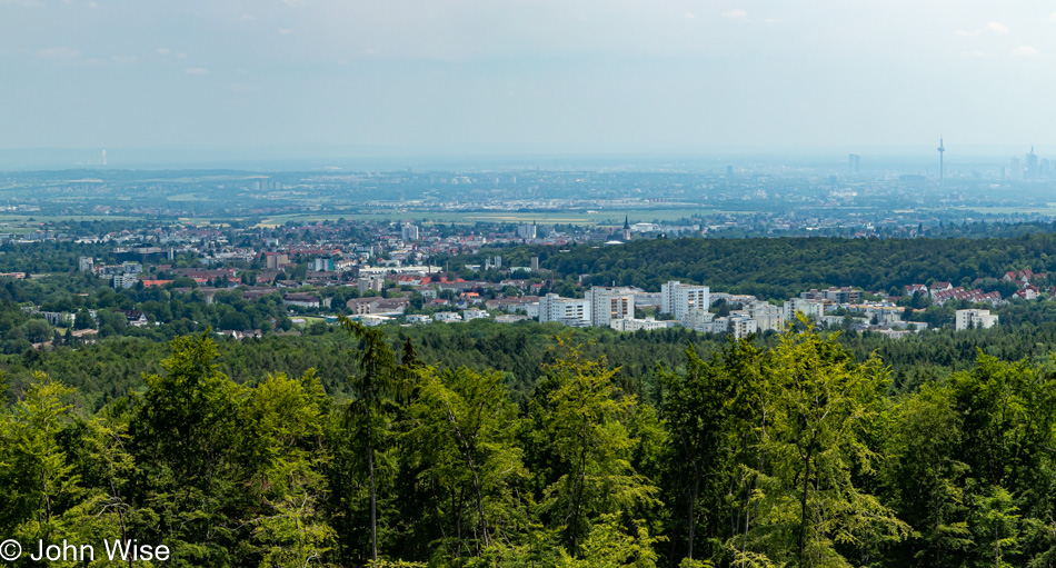 View from Taunus Mountains in Germany