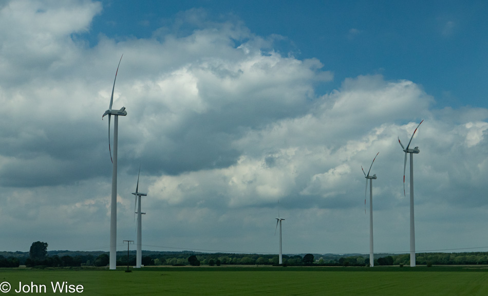 Wind turbines in northern Germany