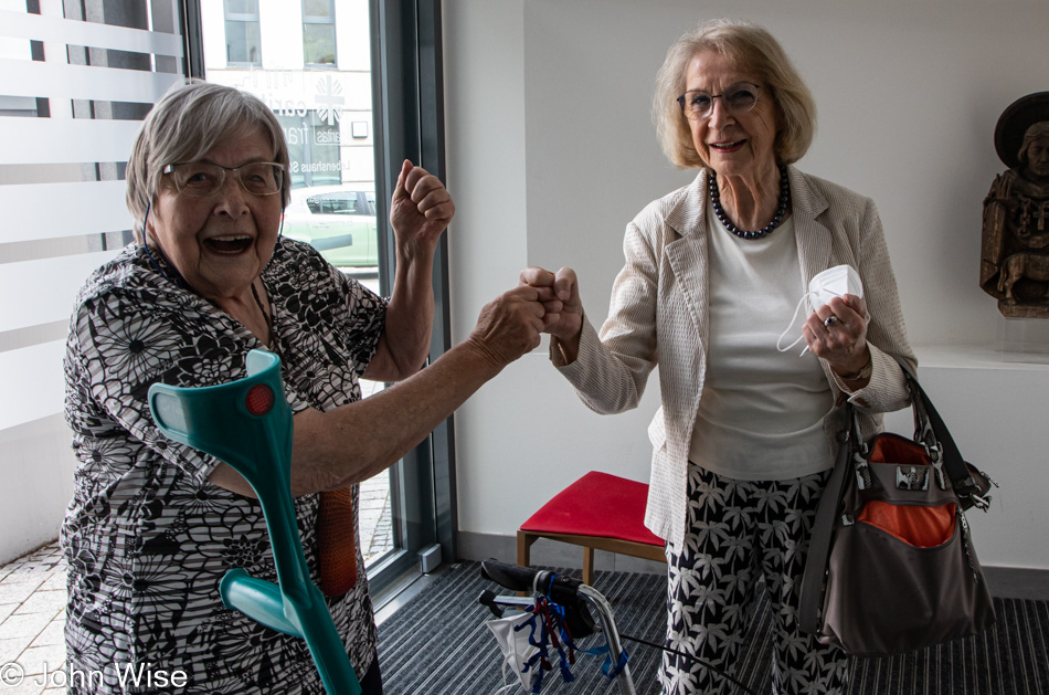 Jutta Engelhardt and Helga in Frankfurt, Germany