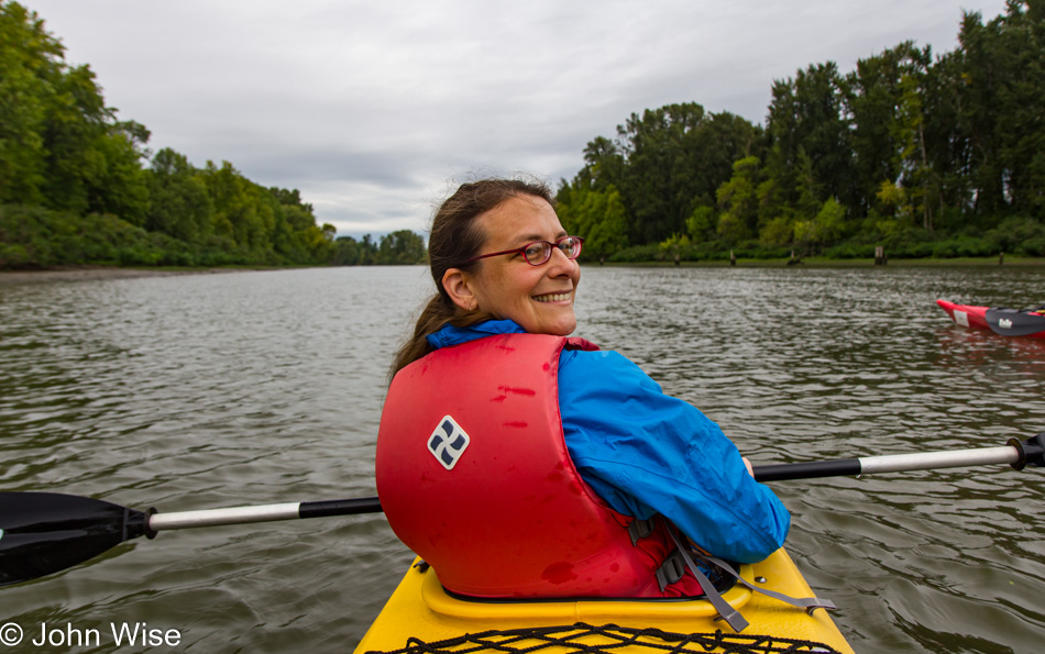 Caroline Wise on the Columbia River in Ridgefield, Washington
