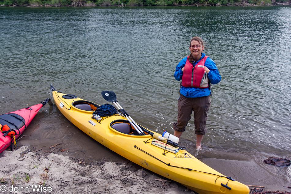 Caroline Wise on the Columbia River in Ridgefield, Washington