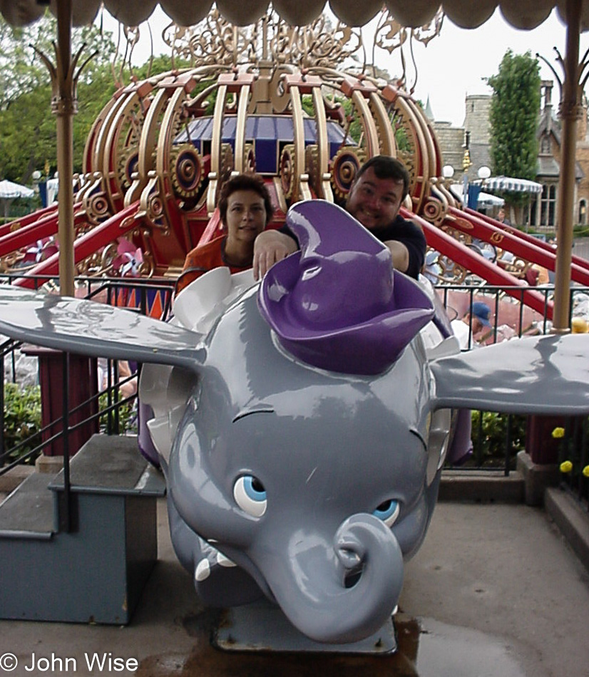 Caroline Wise and John Wise at Disneyland in California