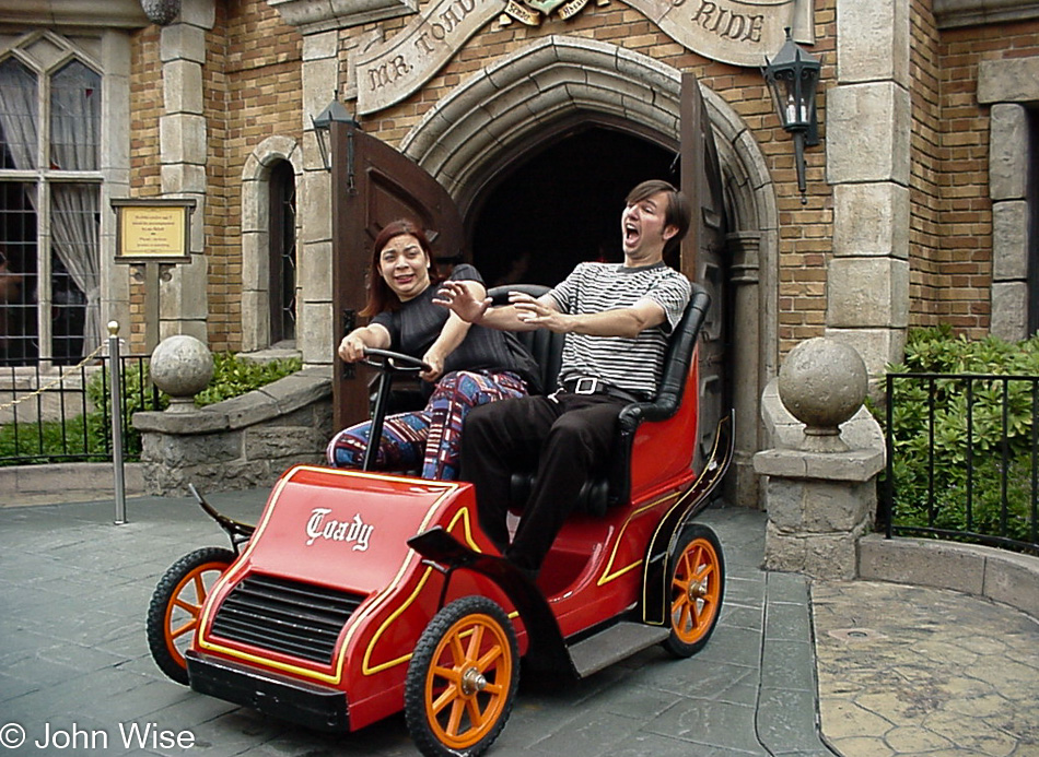 Ruby Rieke and Axel Rieke at Disneyland in California