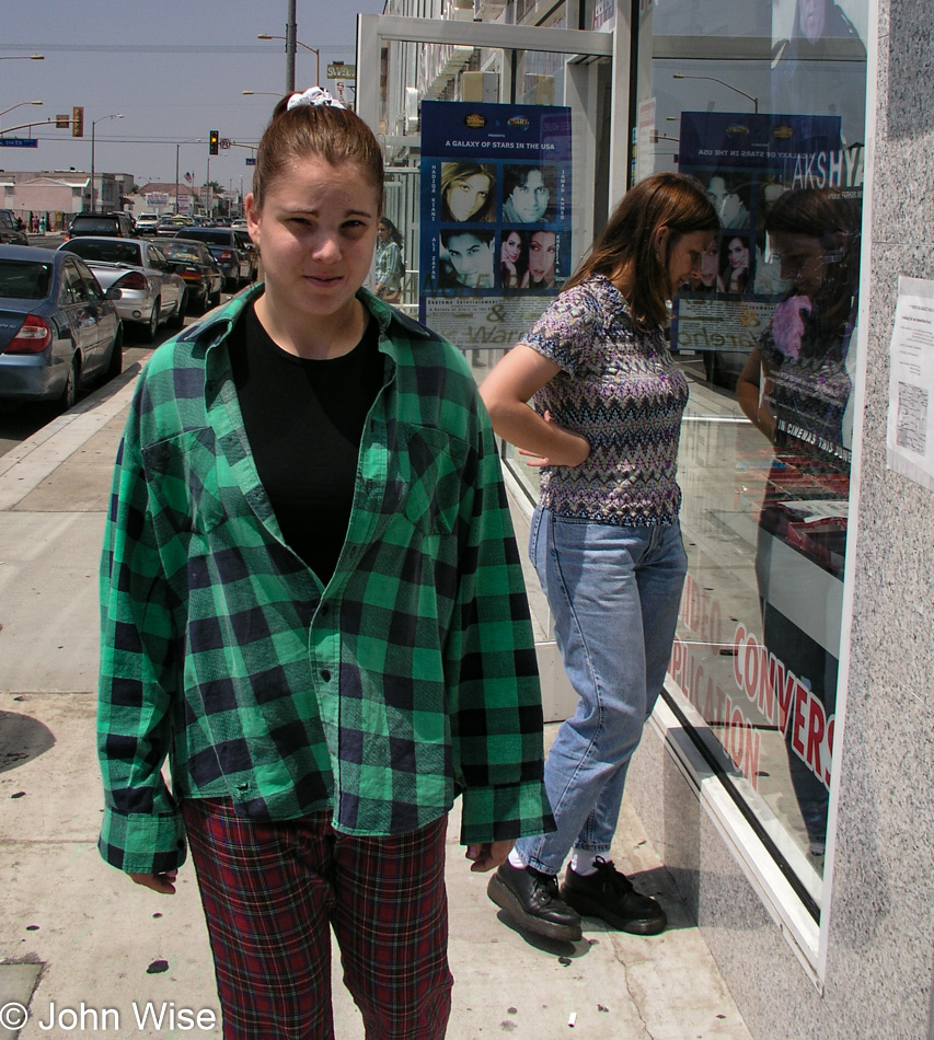 Jessica Wise and Caroline Wise in Little India, California