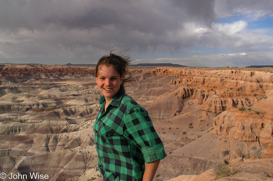 Jessica Wise at the Painted Desert in Northern Arizona
