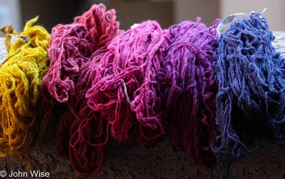 Hand dyed yarn from Caroline Wise in Phoenix, Arizona