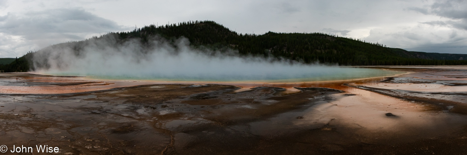 Grand Prismatic Spring at Yellowstone National Park in Wyoming
