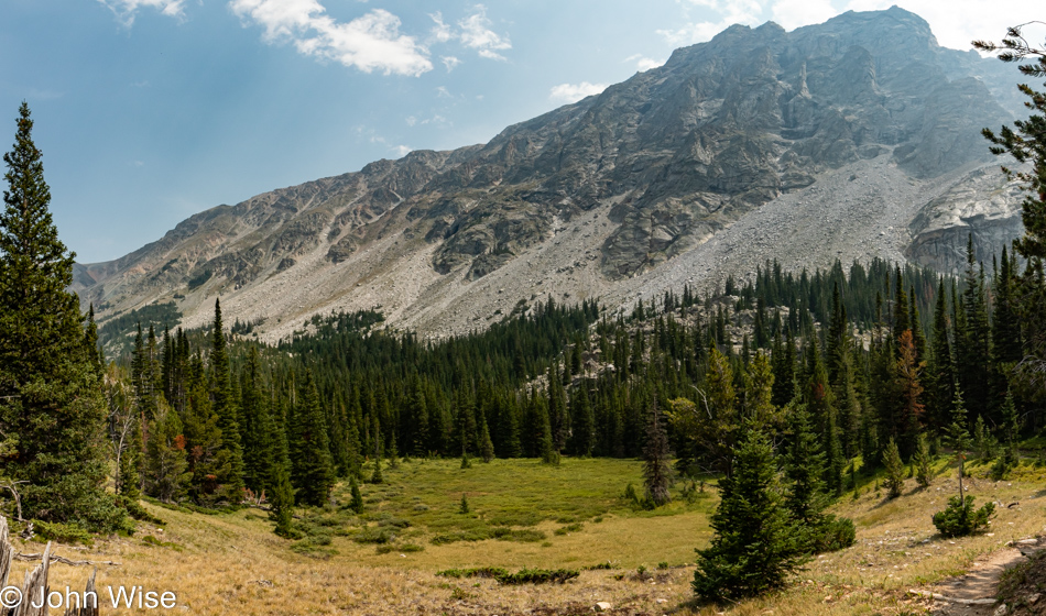 On trail in the Beartooth Mountains near Red Lodge, Montana