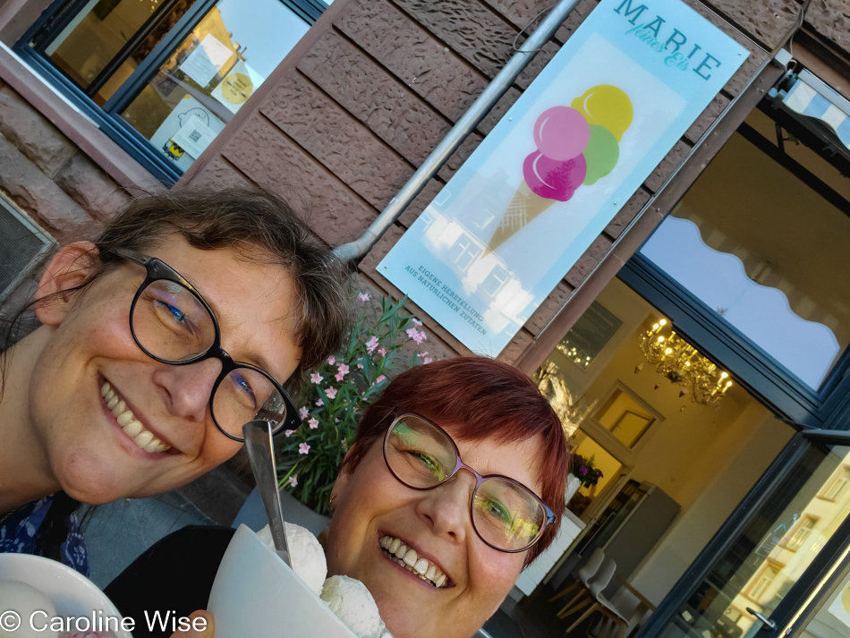 Caroline Wise and Stephanie Engelhardt in Frankfurt, Germany