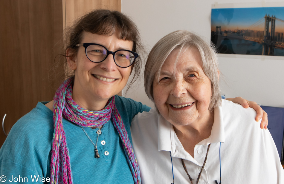 Caroline Wise and her mom Jutta Engelhardt in Frankfurt, Germany
