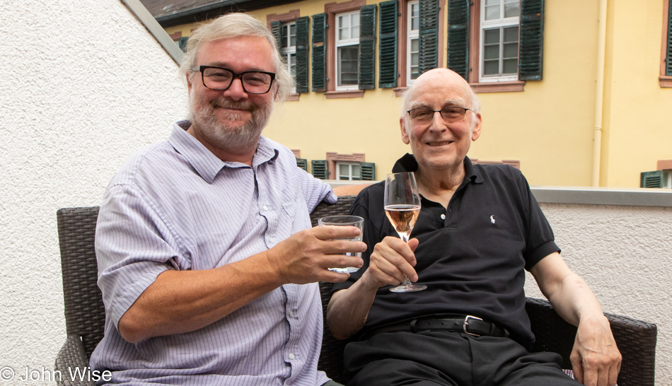 John Wise and Father Hanns Engelhardt in Geisenheim, Germany