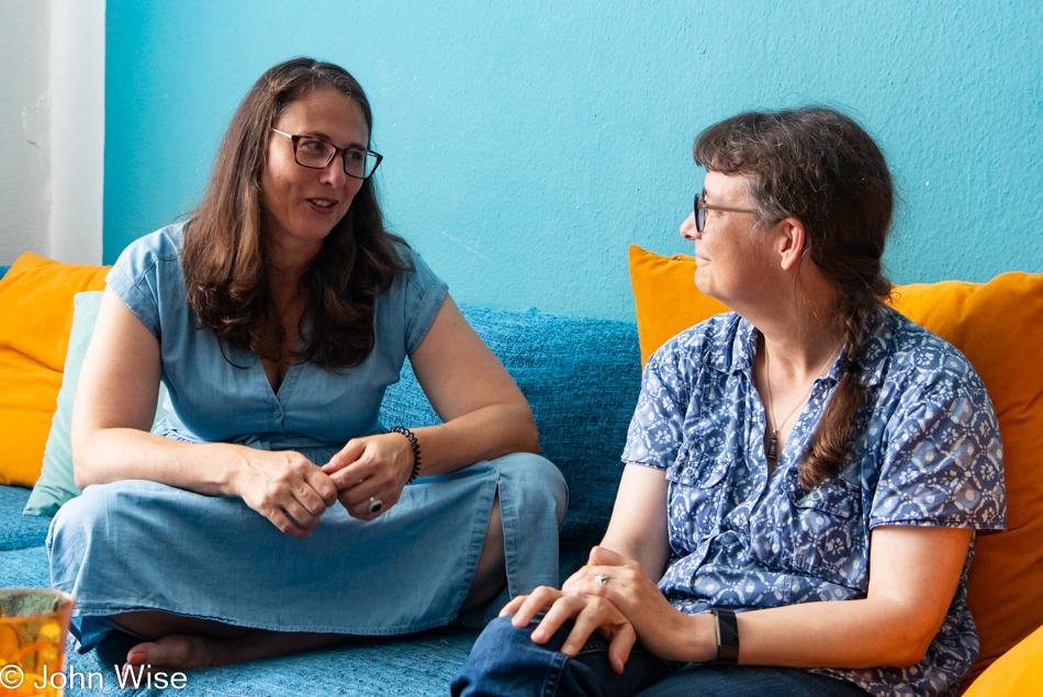 Sylvia S. and Caroline Wise in Frankfurt, Germany