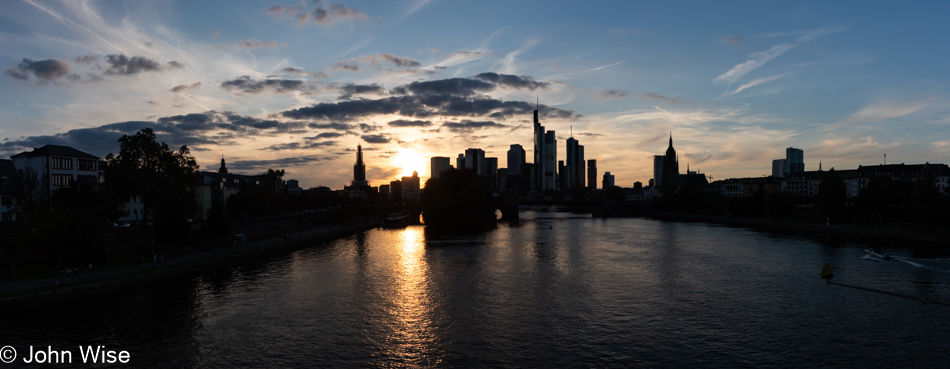 Sunset over Frankfurt, Germany