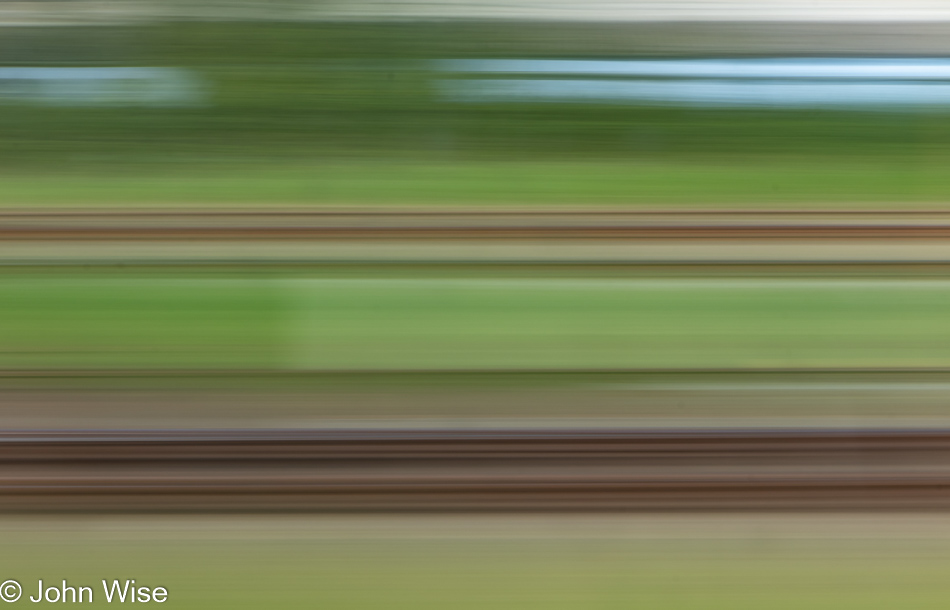 Blurry image from train in Germany