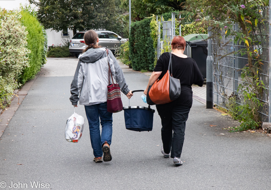 Caroline Wise and Stephanie E. in Frankfurt, Germany