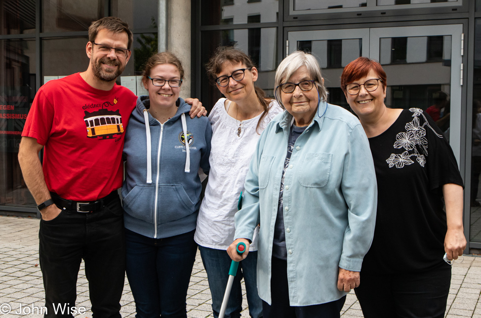 Katharina E, Caroline Wise, Jutta Engelhardt, Stephanie E., and Klaus E. in Frankfurt, Germany