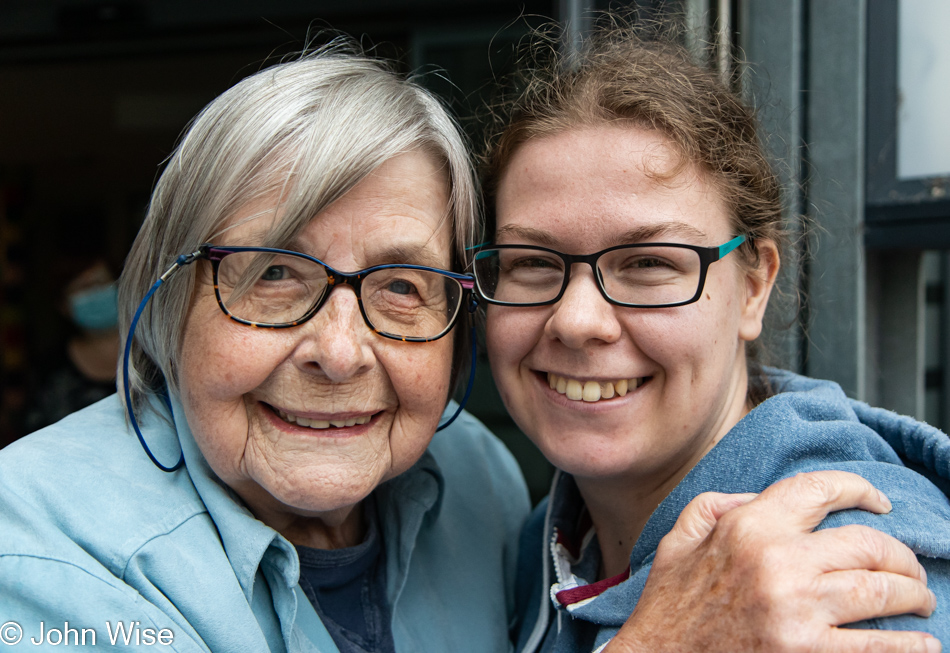 Jutta Engelhardt and Katharina E. in Frankfurt, Germany